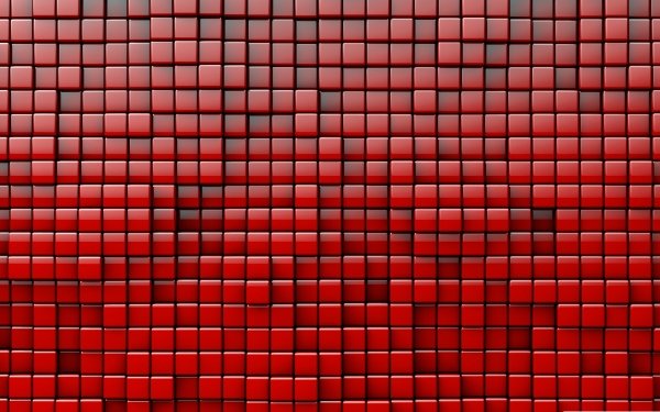 Abstract Cube Red Pattern Geometry HD Wallpaper | Background Image