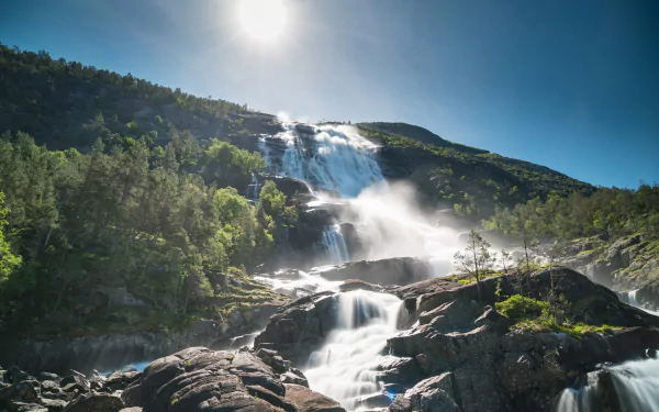 Norway nature waterfall HD Desktop Wallpaper | Background Image