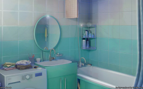 bathroom Anime room anime room HD Desktop Wallpaper | Background Image