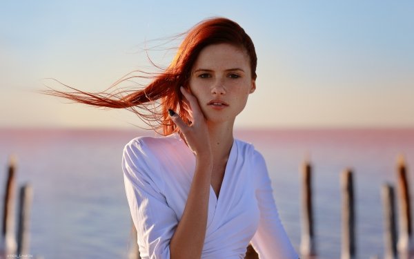 Women Model Freckles Redhead Depth Of Field HD Wallpaper | Background Image