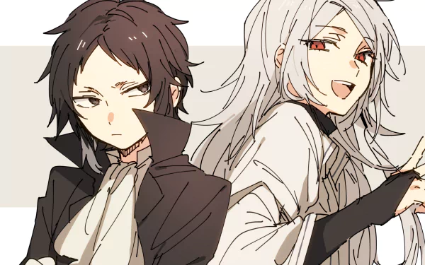 Ryūnosuke Akutagawa Tatsuhiko Shibusawa Anime Bungou Stray Dogs: Dead Apple HD Desktop Wallpaper | Background Image