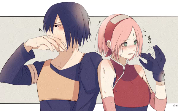 Sakura Haruno Sasuke Uchiha Anime Naruto HD Desktop Wallpaper | Background Image