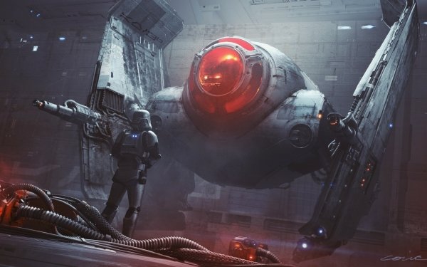 Sci Fi Star Wars TIE Fighter Stormtrooper HD Wallpaper | Background Image