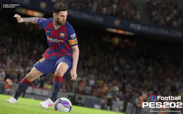 Lionel Messi soccer video game eFootball PES 2020 HD Desktop Wallpaper | Background Image