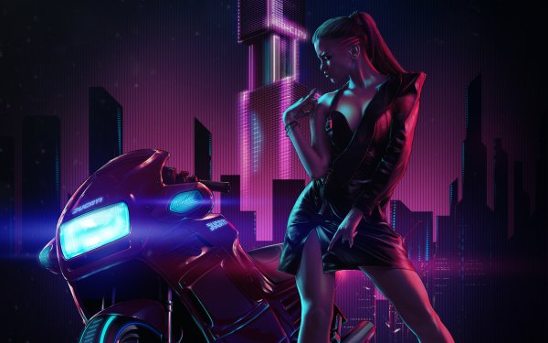 Sci Fi Cyberpunk Futuristic Vehicle Motorcycle HD Wallpaper | Background Image