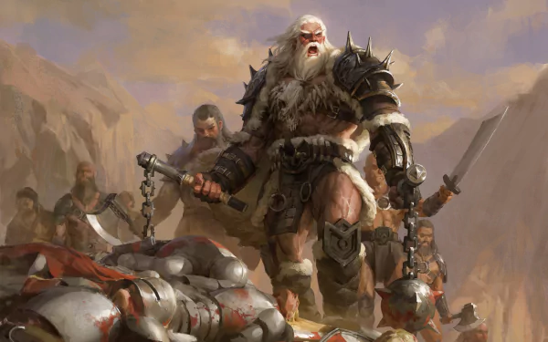 barbarian warrior armor weapon video game Clash Of Wonders HD Desktop Wallpaper | Background Image