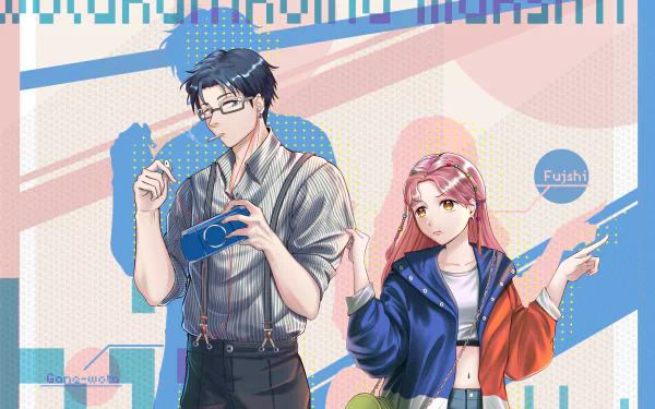 Hirotaka Nifuji Narumi Momose Anime Wotaku ni Koi wa Muzukashii HD Desktop Wallpaper | Background Image