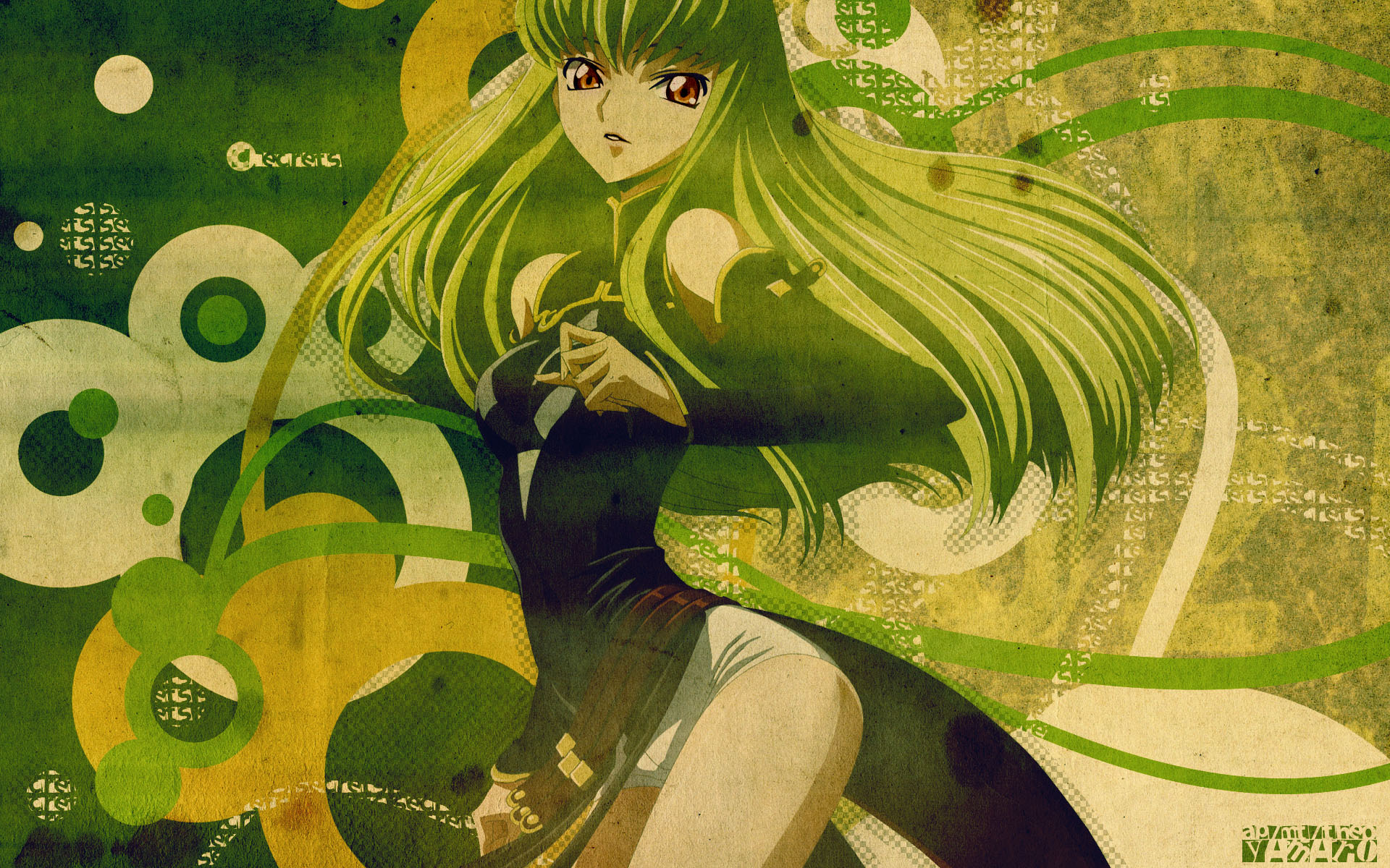 C.C, code geass, cc, anime girl, sexy, green hair, HD wallpaper