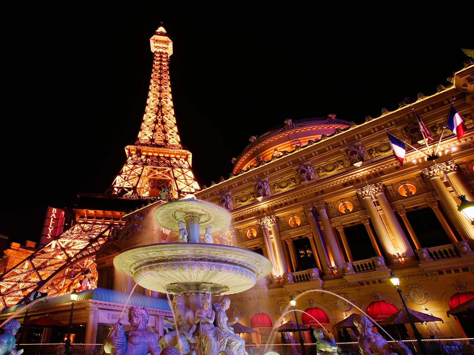 Paris Las Vegas hotel and casino on the Las Vegas Strip, featuring the iconic Eiffel Tower.