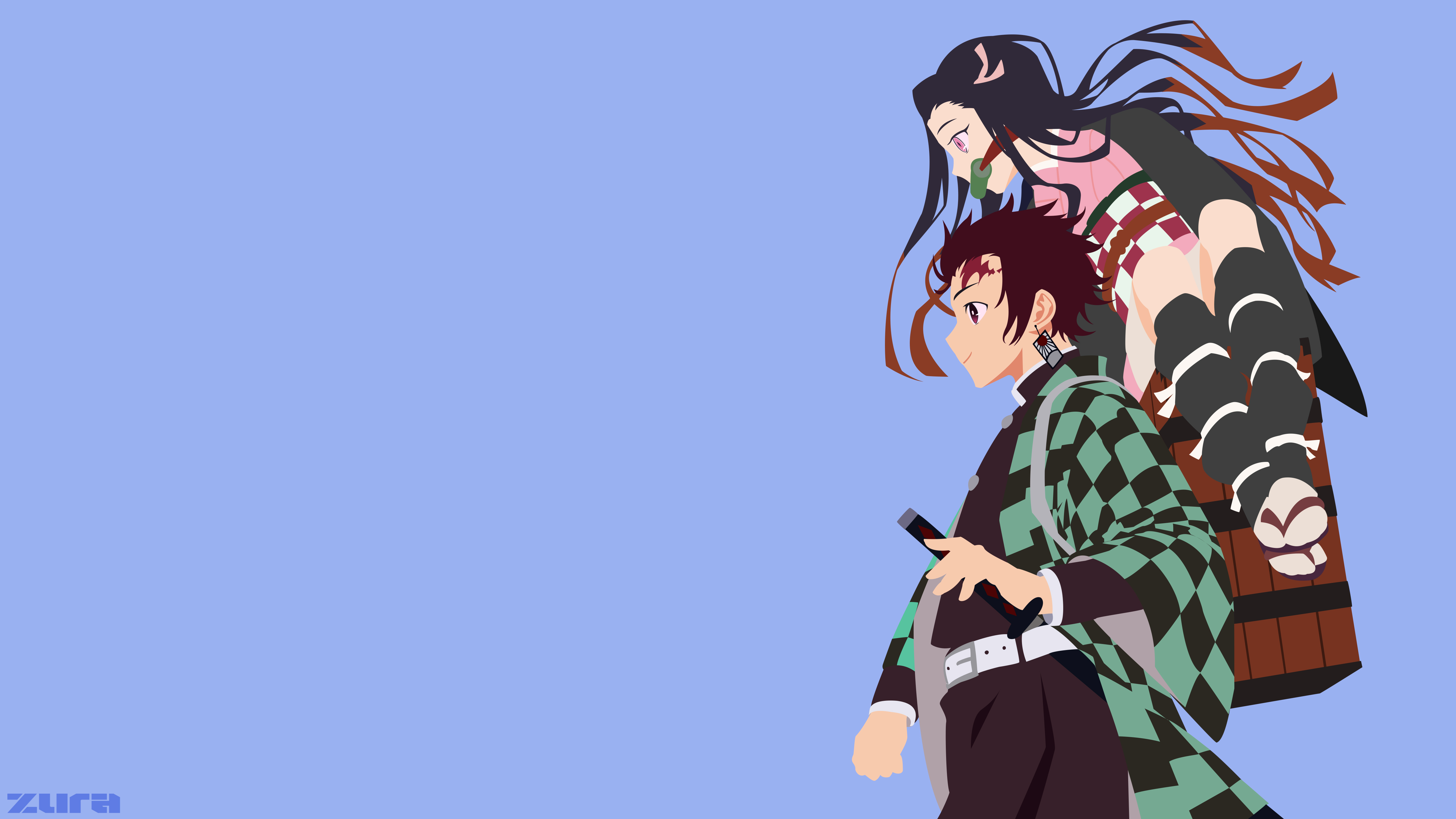 Demon Slayer Kimetsu no Yaiba Minimal Wallpaper 4K