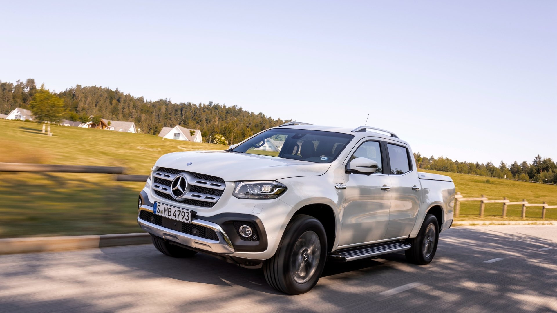 Download White Car Car Mercedes-Benz Vehicle Mercedes-Benz X-Class 4k Ultra HD Wallpaper