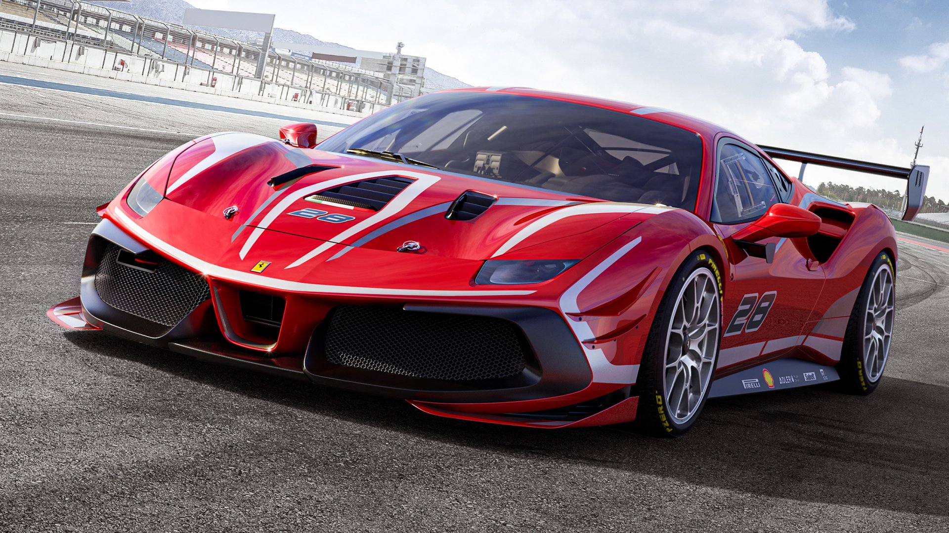 Download Car Race Car Ferrari 488 Challenge Evo Vehicle Ferrari 488 