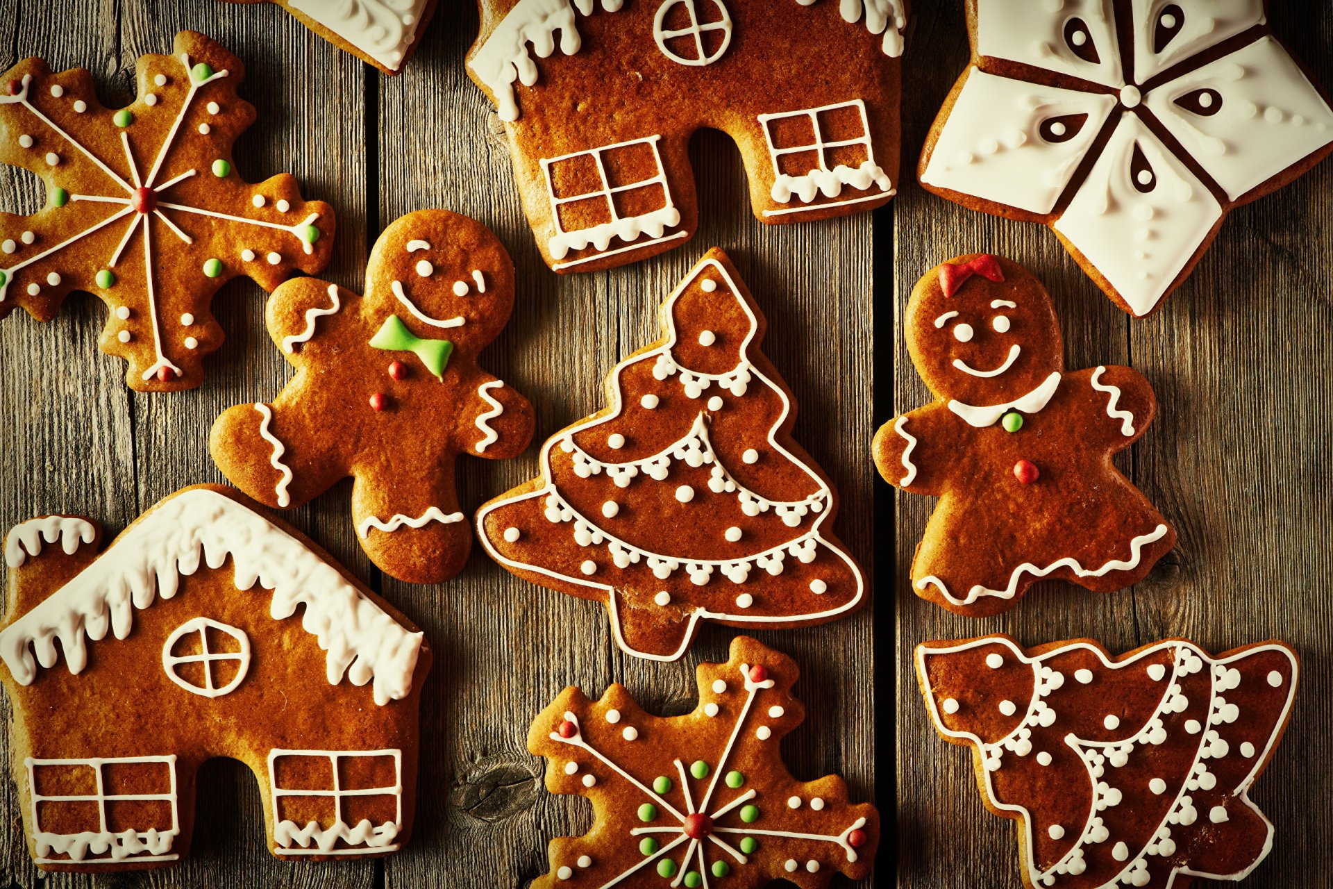 Download Gingerbread Christmas Food Cookie HD Wallpaper