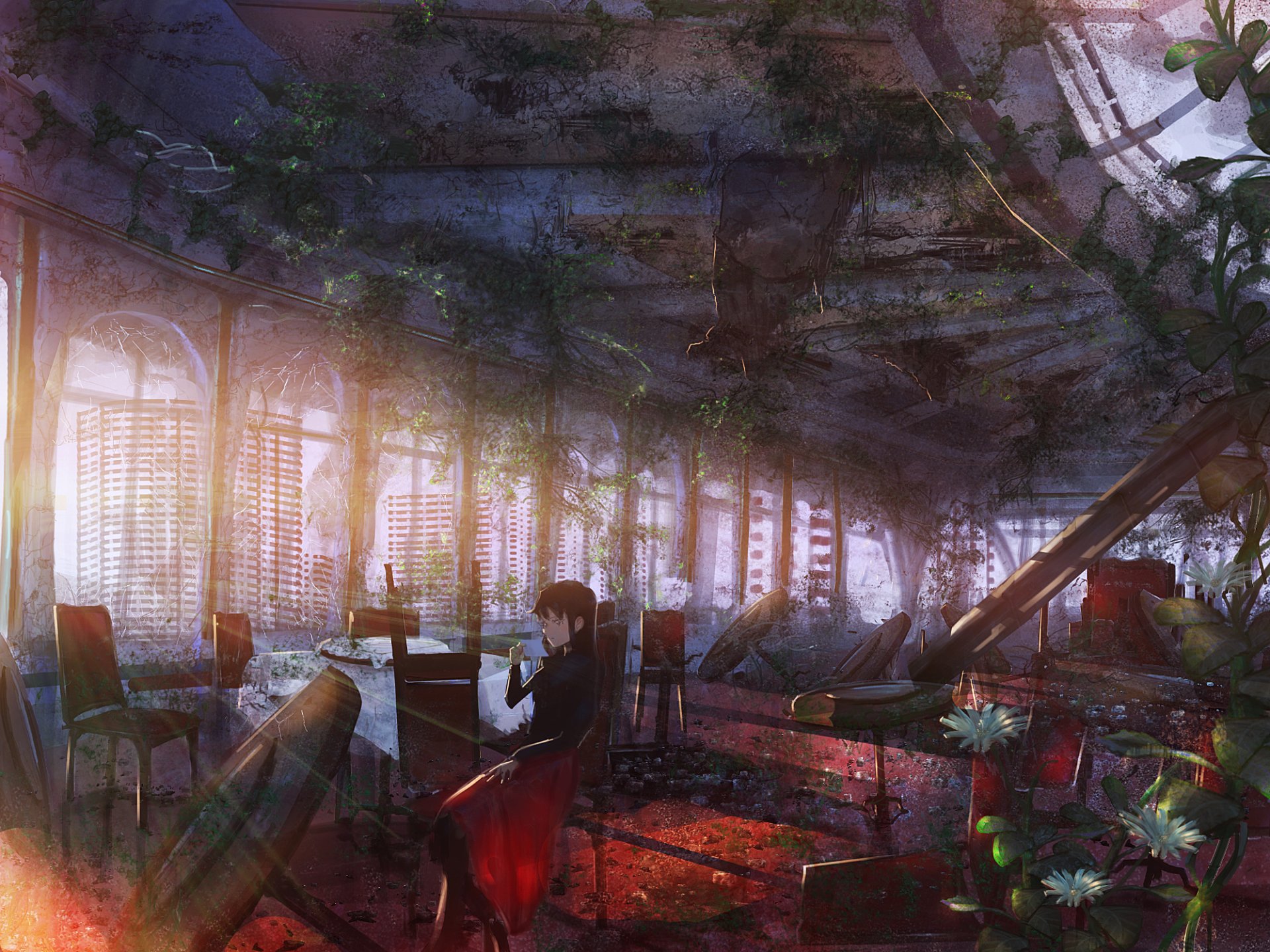 Download Restaurant Anime Original HD Wallpaper by ナコモ