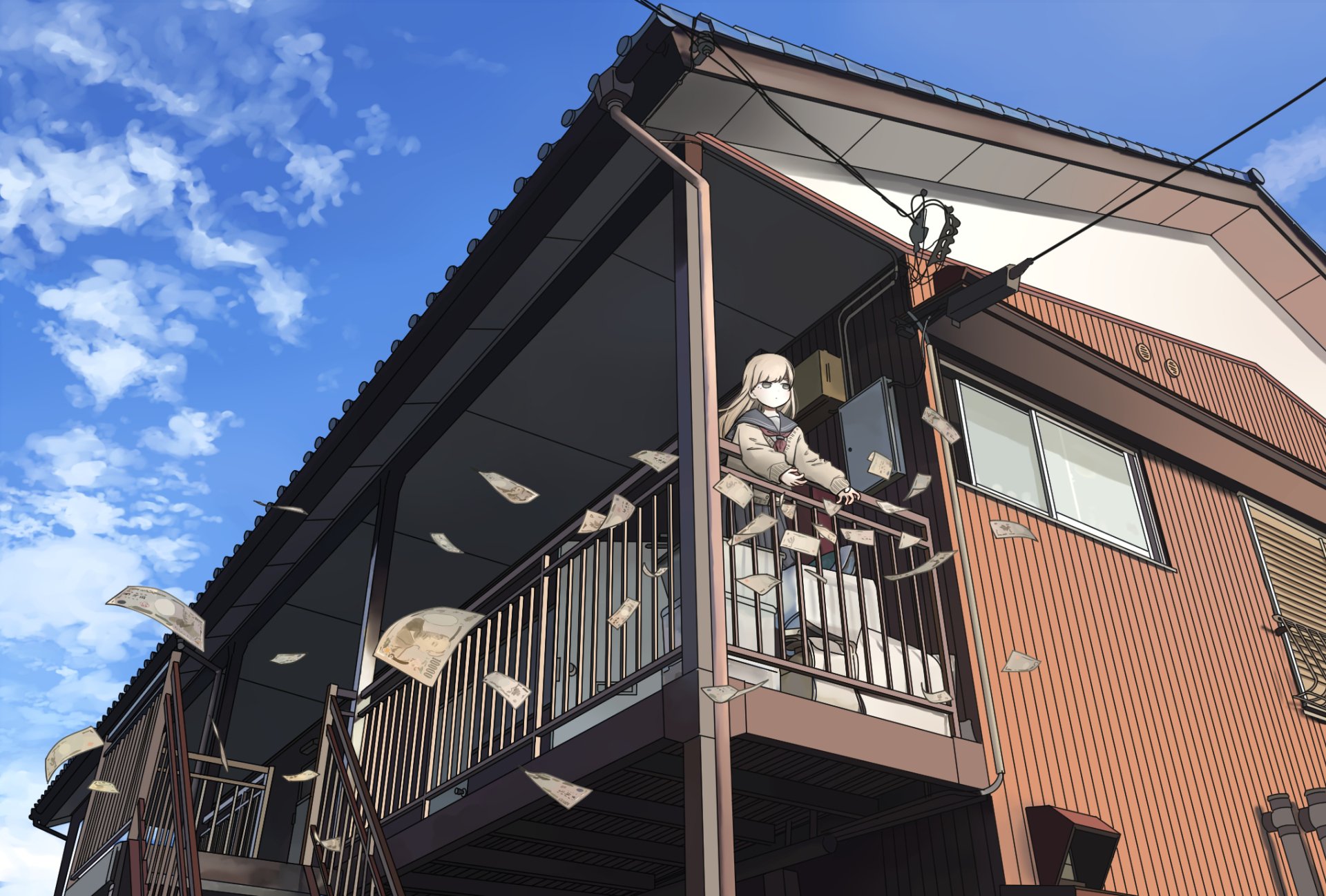 Download House Uniform Anime Original HD Wallpaper by 甲斐莉乃