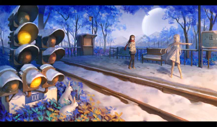 snow Anime winter winter anime HD Desktop Wallpaper | Background Image