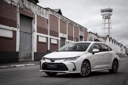hybrid car compact car white car Toyota car vehicle Toyota Corolla HD Desktop Wallpaper | Background Image