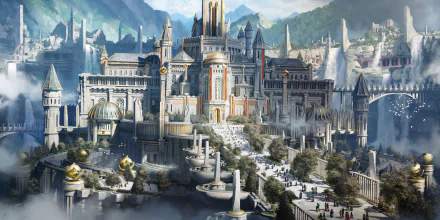 palace fantasy building HD Desktop Wallpaper | Background Image