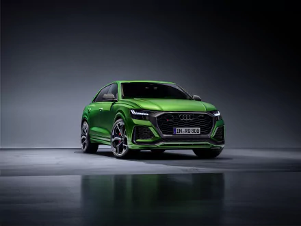 SUV green car car Audi vehicle Audi RS Q8 HD Desktop Wallpaper | Background Image