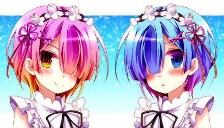 Ram (Re:ZERO) Rem (Re:ZERO) Anime Re:Zero - Starting Life in Another World HD Desktop Wallpaper | Background Image