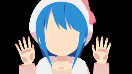 blue hair minimalist Kotoha (Mitsuboshi Colors) Anime Mitsuboshi Colors minimalist anime HD Desktop Wallpaper | Background Image