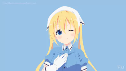 wink blonde Kaho Hinata Anime Blend S HD Desktop Wallpaper | Background Image