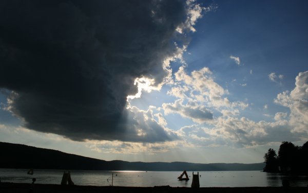 Photography Lake Lakes Shore Mountain Cloud Sun HD Wallpaper | Background Image