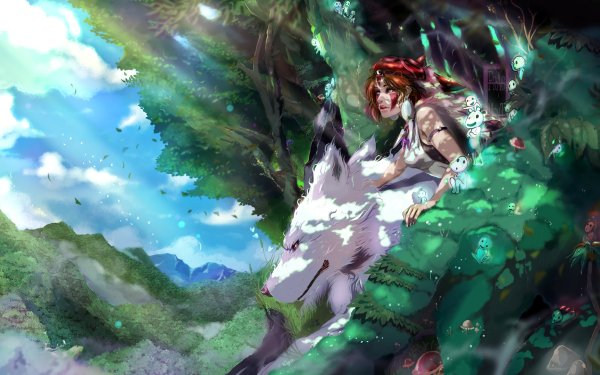 Anime Princess Mononoke Mononoke Hime Forest HD Wallpaper | Background Image
