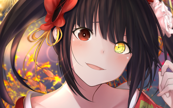 Anime Date A Live Kurumi Tokisaki Face Heterochromia HD Wallpaper | Background Image