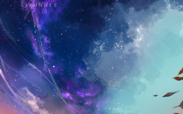 Anime Sky Starry Sky HD Wallpaper | Background Image