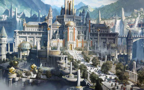 palace fantasy building HD Desktop Wallpaper | Background Image