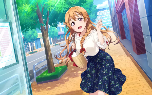 Kanata Konoe long hair blonde Anime Love Live! HD Desktop Wallpaper | Background Image