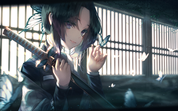 Anime Demon Slayer: Kimetsu no Yaiba Shinobu Kochou HD Wallpaper | Background Image