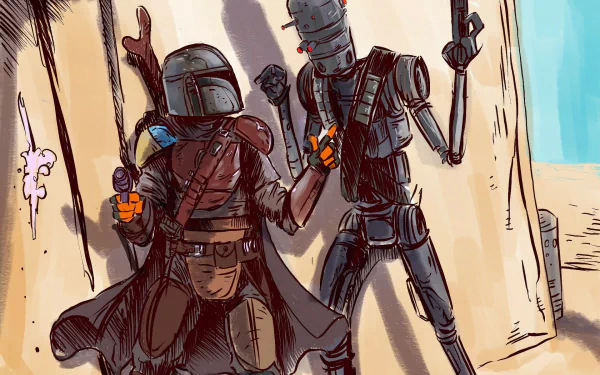 IG-11 (Star Wars) Star Wars The Mandalorian (Character) TV Show The Mandalorian (TV Show) HD Desktop Wallpaper | Background Image