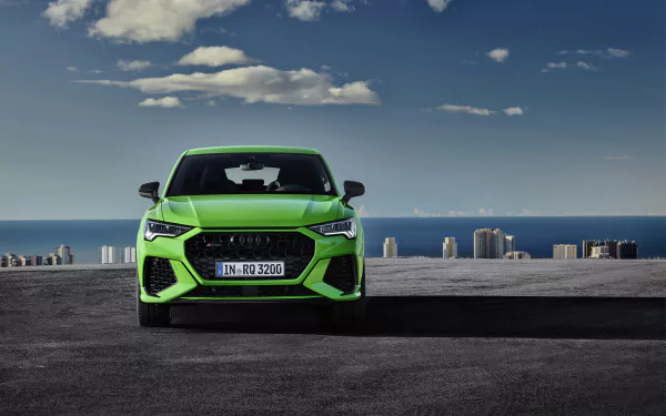 SUV green car car Audi vehicle Audi Q3 HD Desktop Wallpaper | Background Image