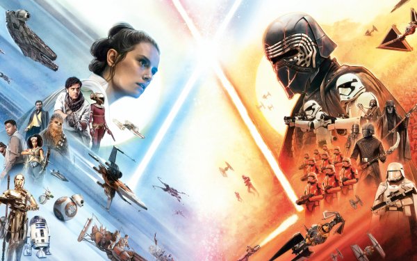 Movie Star Wars: The Rise of Skywalker Star Wars Kylo Ren Rey Poe Dameron Chewbacca Finn Lando Calrissian Stormtrooper C-3PO Zorii Bliss HD Wallpaper | Background Image