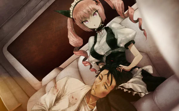Faris Nyannyan Rintaro Okabe Anime Steins;Gate HD Desktop Wallpaper | Background Image