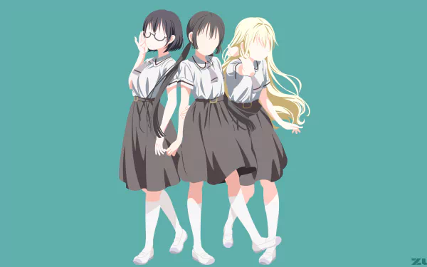 Kasumi Nomura Olivia (Asobi Asobase) Hanako Honda Anime Asobi Asobase HD Desktop Wallpaper | Background Image