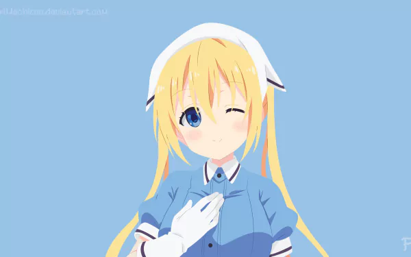wink blonde Kaho Hinata Anime Blend S HD Desktop Wallpaper | Background Image