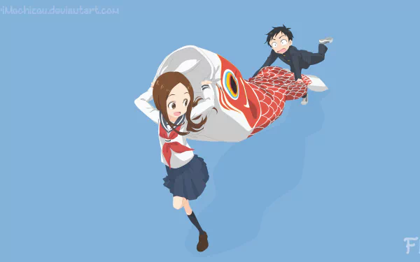 Nishikata (Karakai Jouzu no Takagi-san) Takagi (Karakai Jouzu no Takagi-san) Anime Teasing Master Takagi-san HD Desktop Wallpaper | Background Image