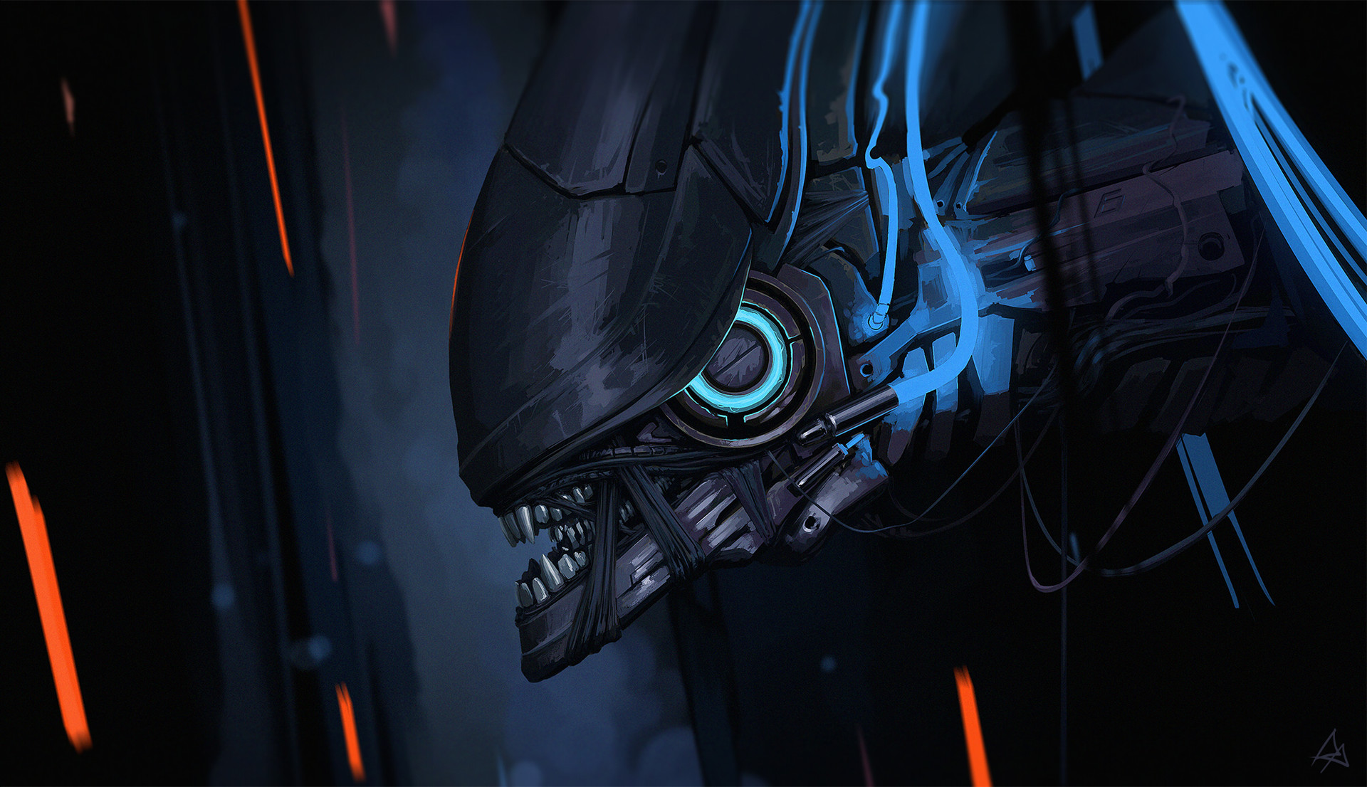 Download Robot Sci Fi Alien HD Wallpaper by Roman Avseenko