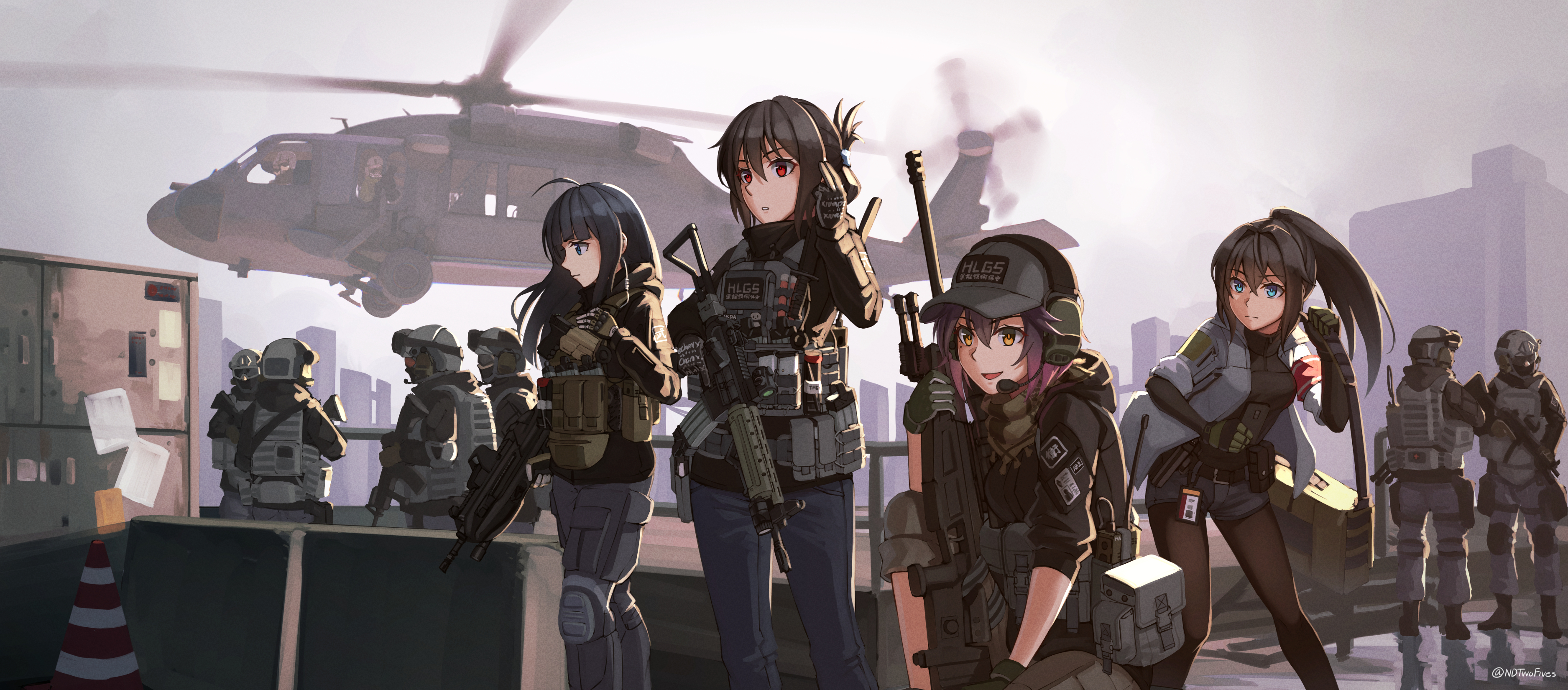 Girls armed with firearms by 狗仔哥