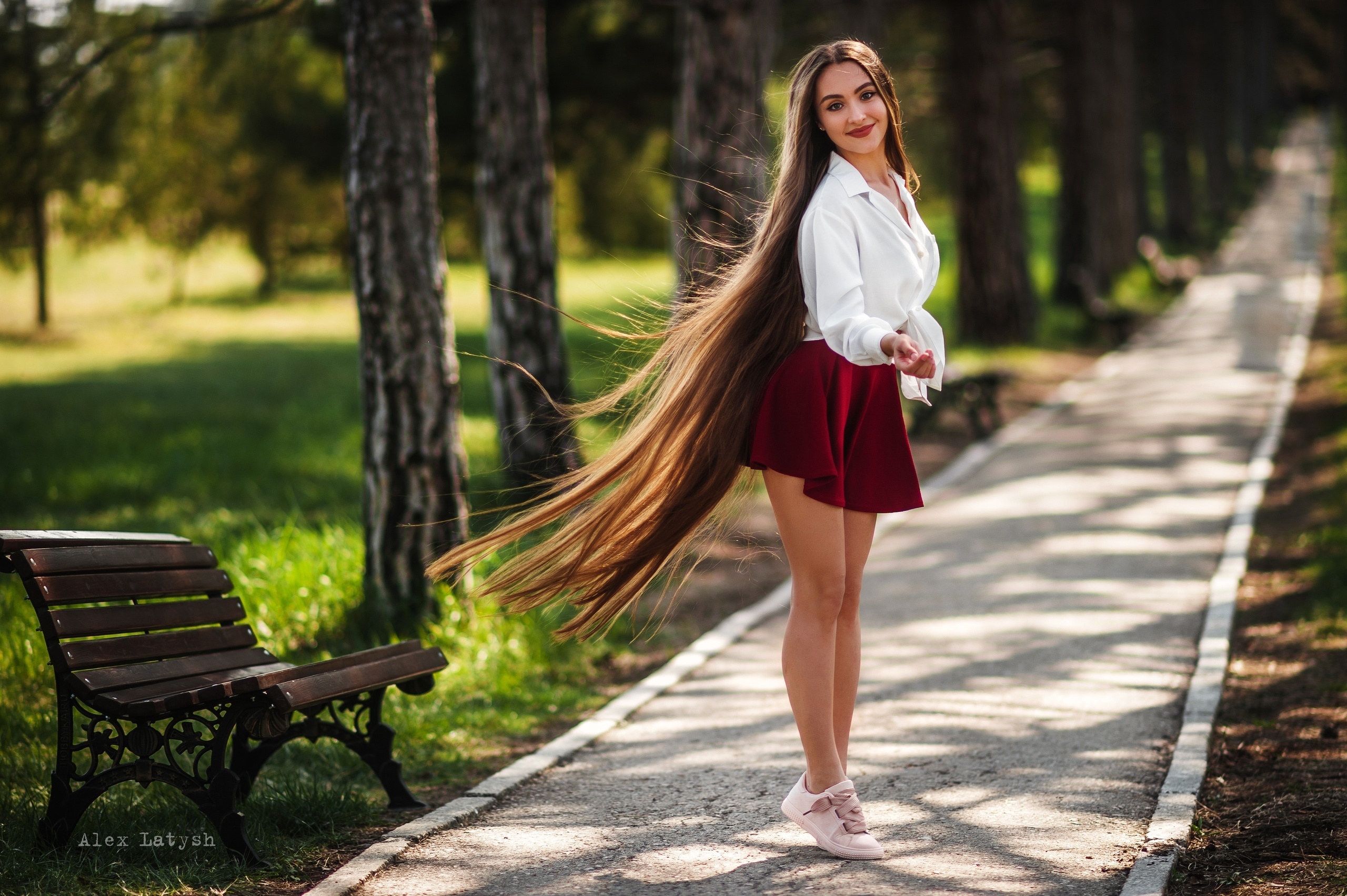 Model with very long hair by Alex Latysh