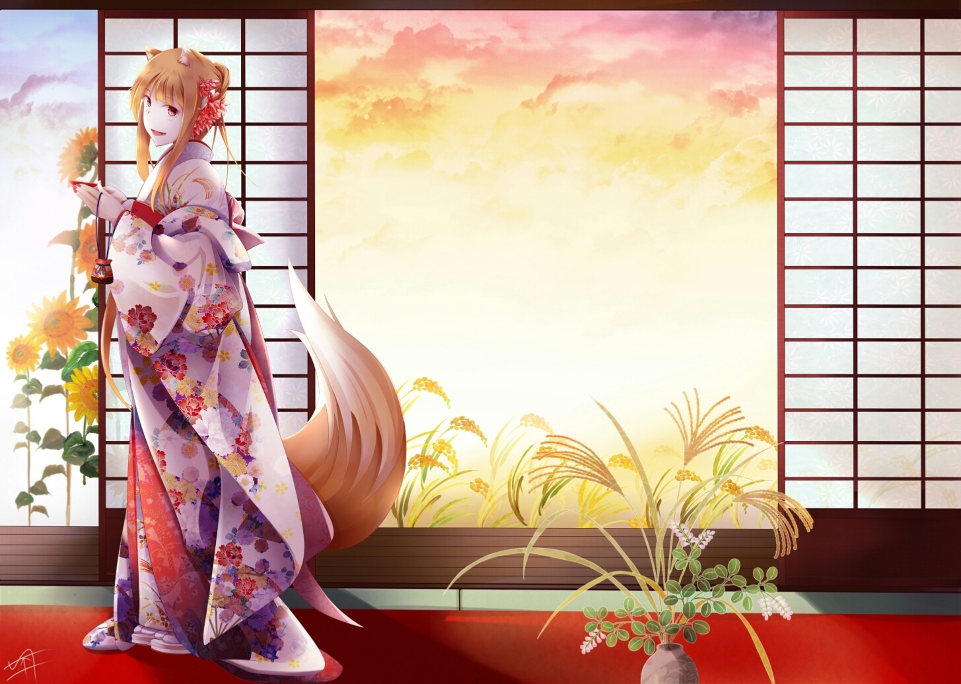 Download Holo (Spice & Wolf) Anime Spice And Wolf HD Wallpaper by 不動真