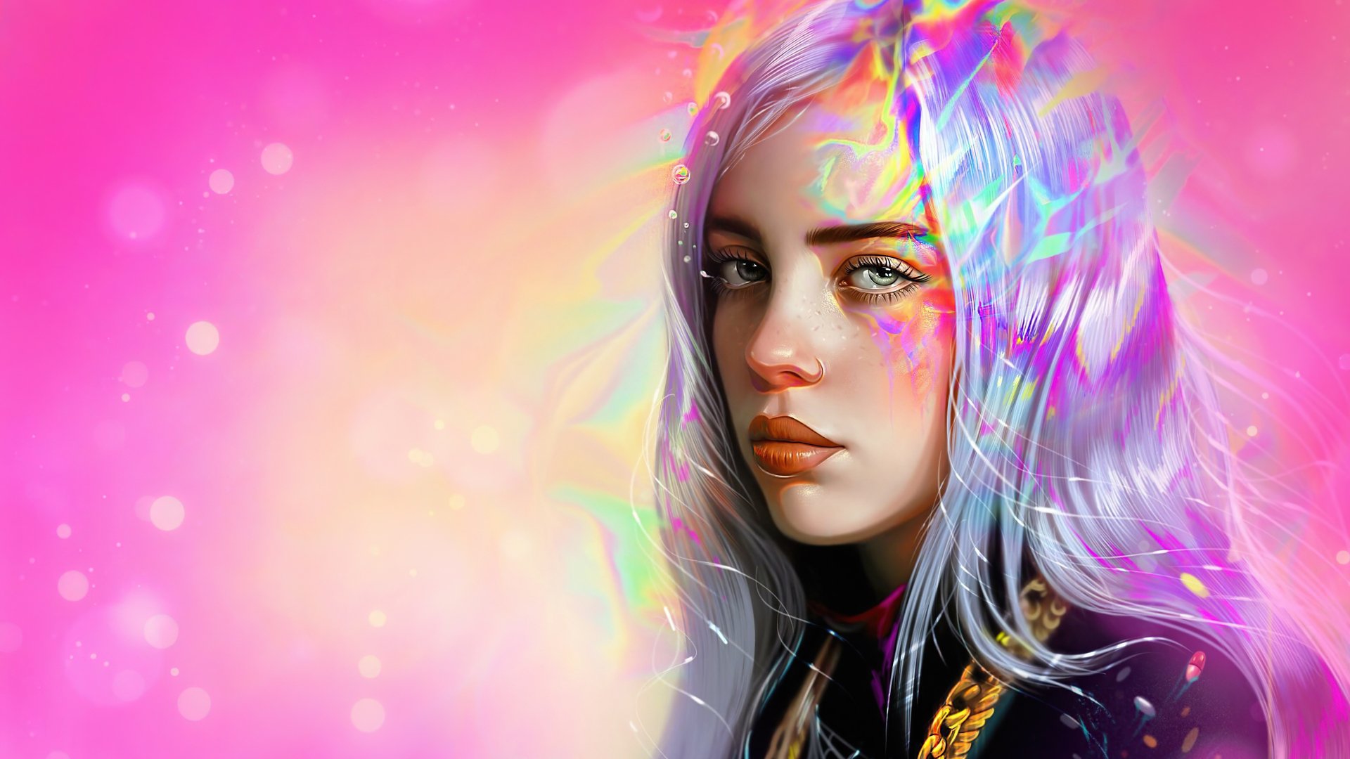 Download American Lipstick Colors Singer Music Billie Eilish 4k Ultra ...