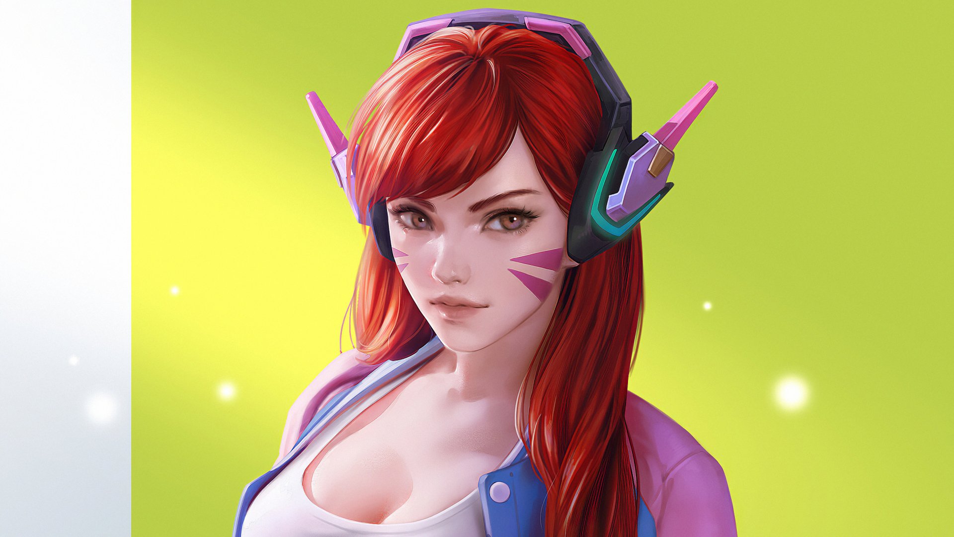 Download Red Hair D.Va (Overwatch) Video Game Overwatch HD Wallpaper by ...