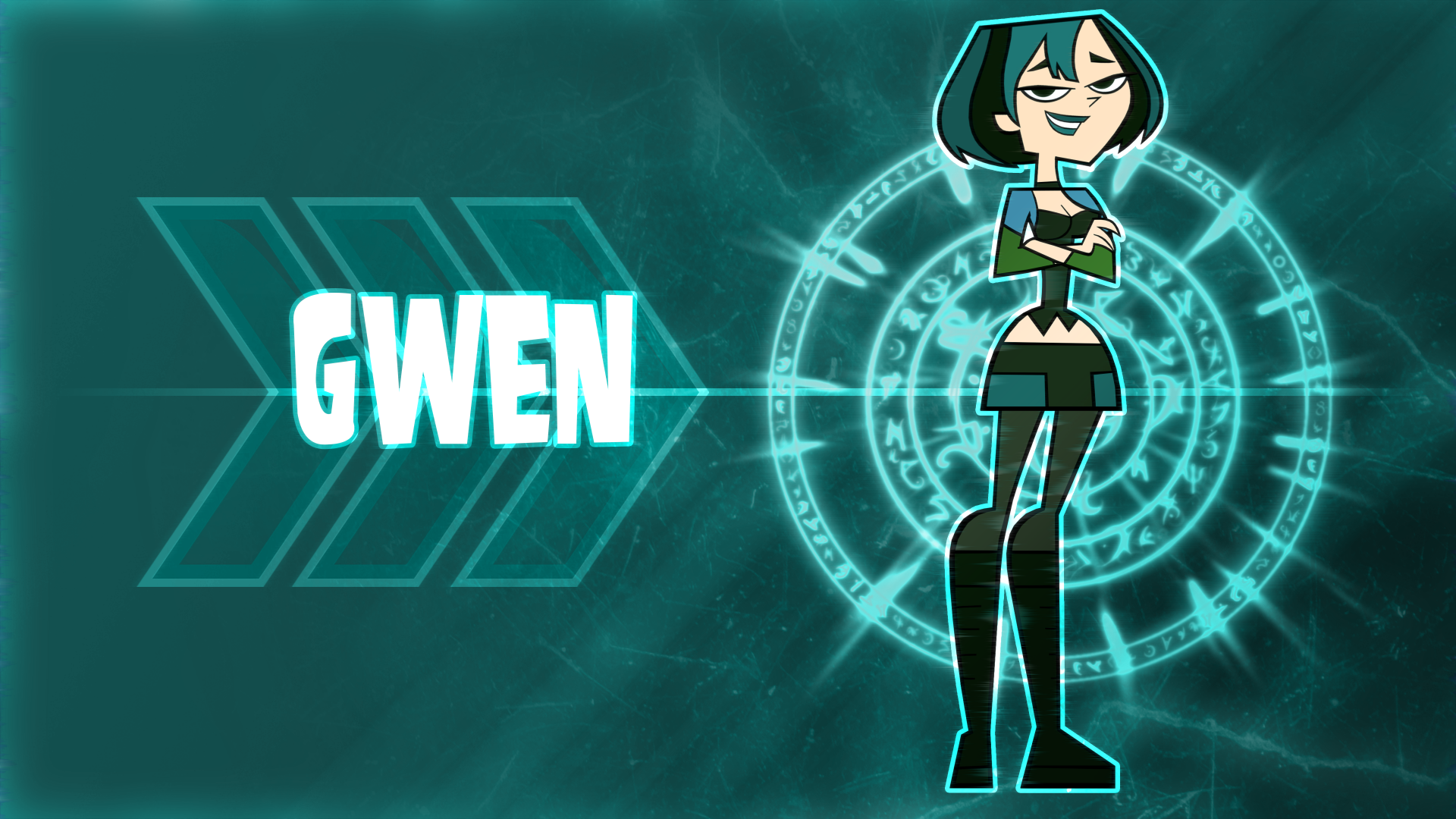 Gwen (Teal Background) by Lilothestitch