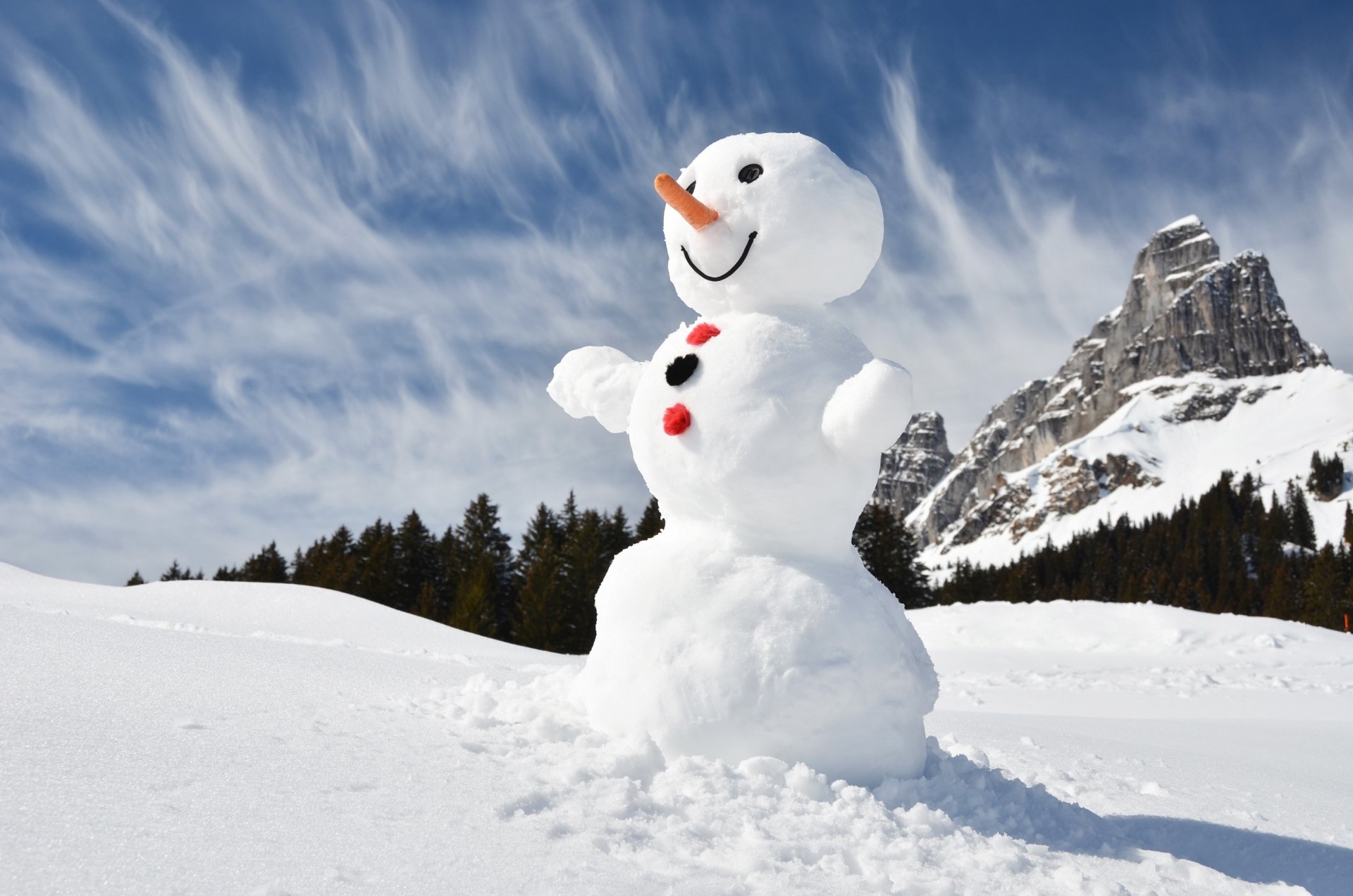 Photography Snowman HD Wallpaper | Background Image | 3100x2053