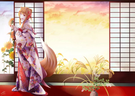 Holo (Spice & Wolf) Anime Spice and Wolf HD Desktop Wallpaper | Background Image