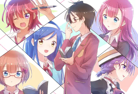 Nariyuki Yuiga Asumi Kominami Mafuyu Kirisu Fumino Furuhashi Rizu Ogata Uruka Takemoto Anime We Never Learn HD Desktop Wallpaper | Background Image